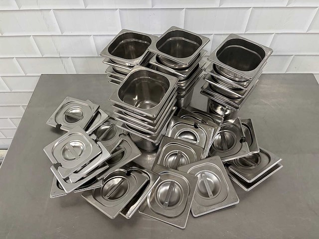 Rvs gastronormbak met deksel (20x) - afbeelding 2 van  4