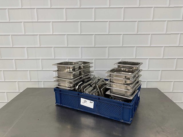 Rvs gastronormbak met deksel (20x) - afbeelding 4 van  4