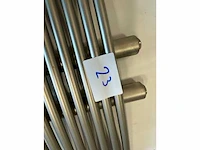 Rvs gebogen - badkamer designradiator ( 1230x510 mm)