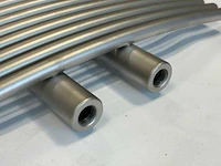 Rvs gebogen - badkamer designradiator ( 1230x510 mm) - afbeelding 3 van  4