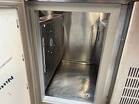 Rvs gekoelde saladette/koelwerkbank met glazen opbouw 2-deurs - afbeelding 5 van  9