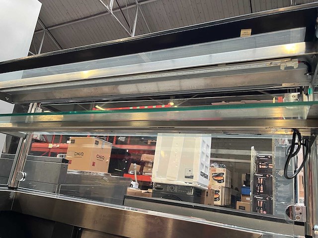 Rvs gekoelde saladette/koelwerkbank met glazen opbouw 2-deurs - afbeelding 7 van  9