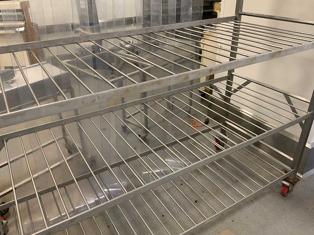 Rvs gereedschap schoonmaak transportkar - afbeelding 2 van  2