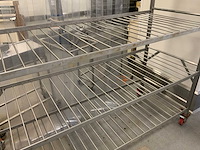 Rvs gereedschap schoonmaak transportkar - afbeelding 2 van  2