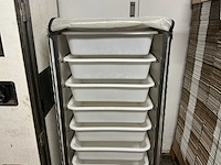 Rvs grondstoffentoren + trolley - afbeelding 2 van  5