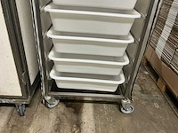 Rvs grondstoffentoren + trolley - afbeelding 3 van  5