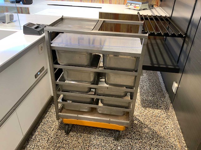 Rvs grondstoffenwagen - afbeelding 1 van  5