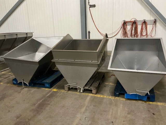 Rvs hoppers (4x) - afbeelding 2 van  5