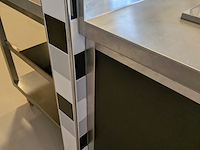 Rvs horeca kook-/frituurunit met dubbele friteuse en inductiekookplaat, beuk horeca - afbeelding 3 van  25