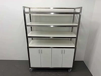 Rvs / hpl mobiele stellingkast - afbeelding 3 van  10