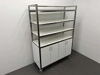 Rvs / hpl mobiele stellingkast - afbeelding 4 van  10