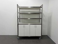 Rvs / hpl mobiele stellingkast - afbeelding 6 van  10