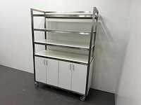 Rvs / hpl mobiele stellingkast - afbeelding 1 van  10