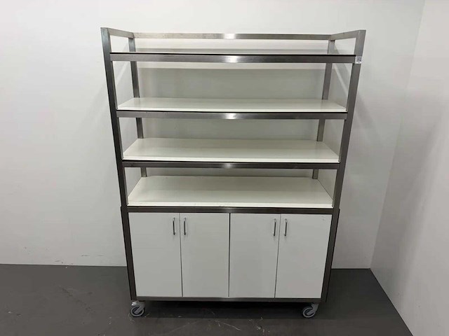 Rvs / hpl mobiele stellingkast - afbeelding 3 van  10