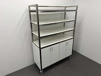 Rvs / hpl mobiele stellingkast - afbeelding 4 van  10