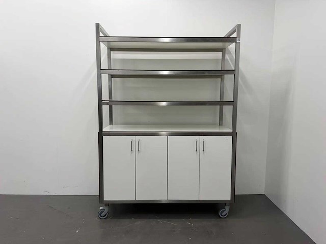 Rvs / hpl mobiele stellingkast - afbeelding 6 van  10