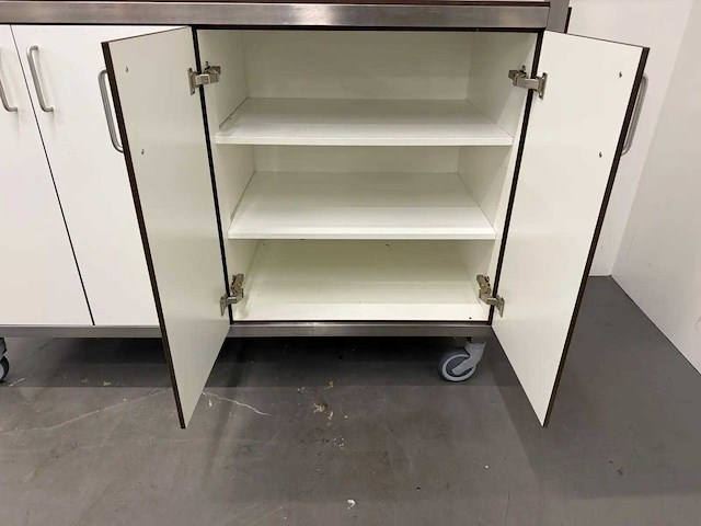 Rvs / hpl mobiele stellingkast - afbeelding 8 van  10