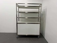 Rvs / hpl mobiele stellingkast - afbeelding 10 van  10