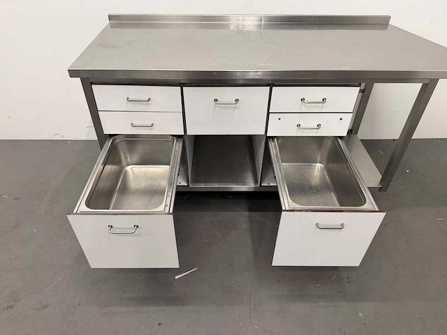 Rvs / hpl werktafel - afbeelding 4 van  6