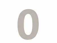 Rvs huisnummer (plak) 0