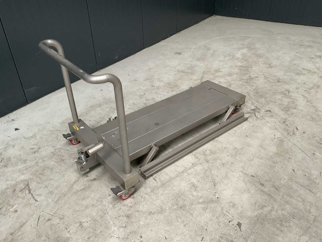 Rvs hydraulische palletwagen - afbeelding 2 van  5