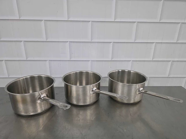 Rvs inductie steelpan (3x) - afbeelding 1 van  4