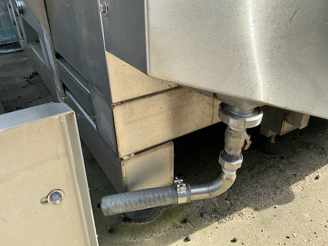 Rvs industriële pottenkoeler / doorloopkoeler – watergekoeld – 2400 × 1230 × 2030 mm - afbeelding 6 van  17