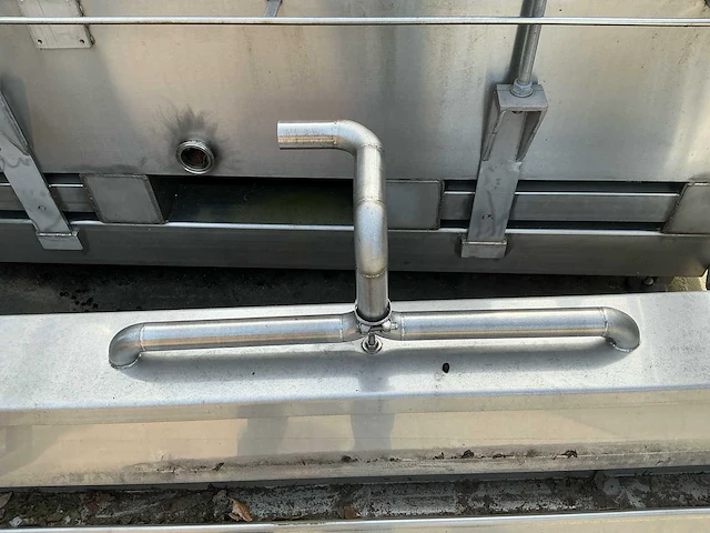 Rvs industriële pottenkoeler / doorloopkoeler – watergekoeld – 2400 × 1230 × 2030 mm - afbeelding 8 van  17
