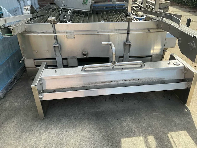 Rvs industriële pottenkoeler / doorloopkoeler – watergekoeld – 2400 × 1230 × 2030 mm - afbeelding 9 van  17