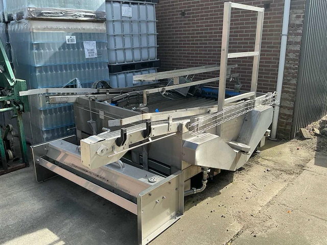 Rvs industriële pottenkoeler / doorloopkoeler – watergekoeld – 2400 × 1230 × 2030 mm - afbeelding 1 van  17