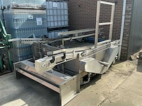 Rvs industriële pottenkoeler / doorloopkoeler – watergekoeld – 2400 × 1230 × 2030 mm - afbeelding 1 van  17