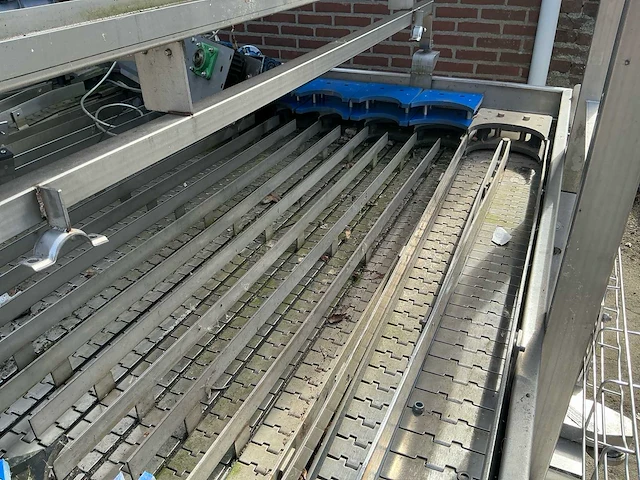 Rvs industriële pottenkoeler / doorloopkoeler – watergekoeld – 2400 × 1230 × 2030 mm - afbeelding 12 van  17