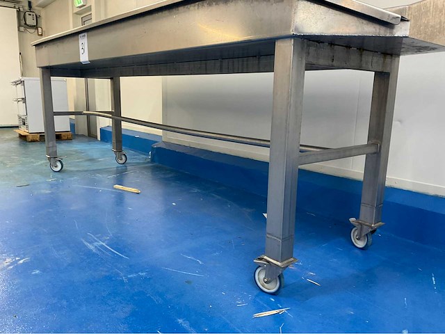 Rvs industriële visverwerkings- en sorteertafel - afbeelding 4 van  4