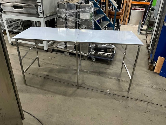 Rvs inklapbare werktafel - afbeelding 1 van  5