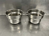 Rvs inzetpan ø 30 cm (2x)