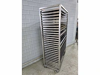 Rvs kalmeijer koekjesbakplatenwagen met 50 kgm bakplaten - afbeelding 4 van  6