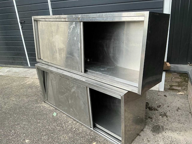 Rvs keukenkast (2x) - afbeelding 3 van  5