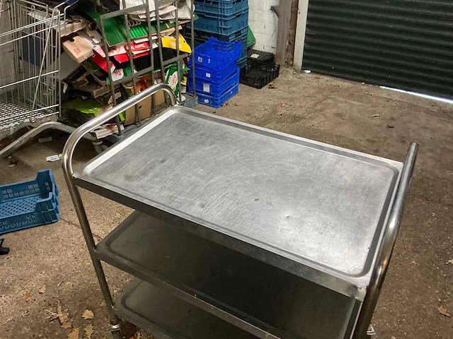 Rvs keukentrolley - afbeelding 2 van  3