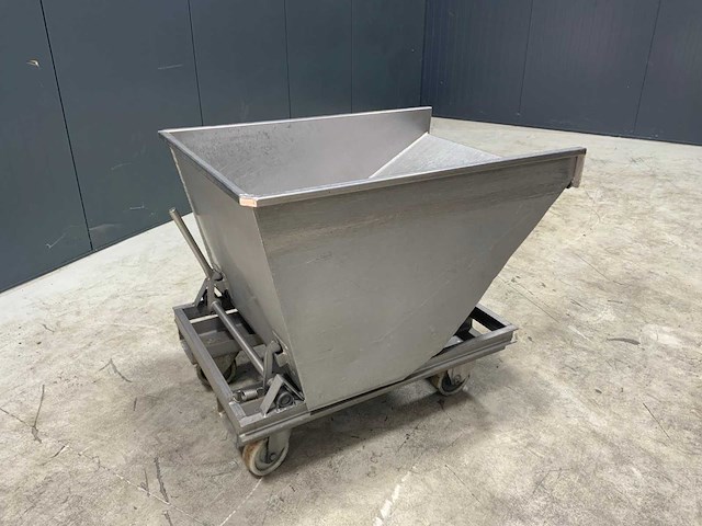 Rvs kiepkantelbak - afbeelding 1 van  4