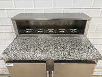 Rvs koelwerkbank met ingebouwde saladette - afbeelding 3 van  6