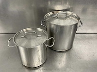 Rvs kookpan (2x) - afbeelding 1 van  2