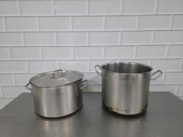 Rvs kookpan (2x) - afbeelding 1 van  4