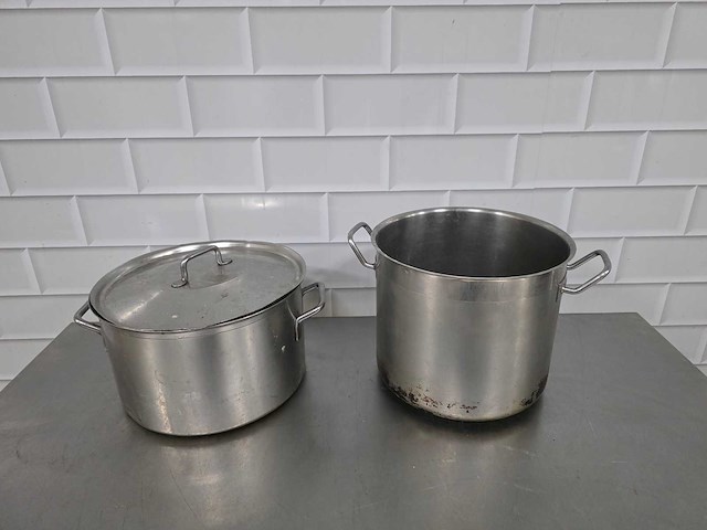 Rvs kookpan (2x) - afbeelding 2 van  4