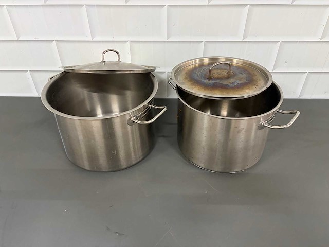 Rvs kookpan (2x) - afbeelding 1 van  3