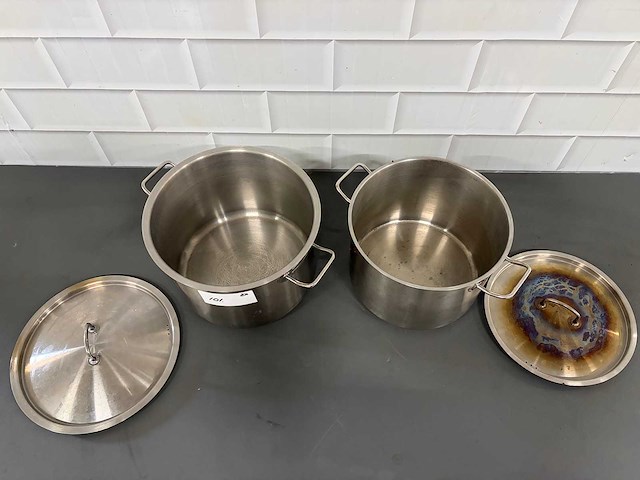 Rvs kookpan (2x) - afbeelding 2 van  3