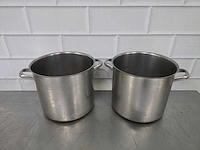 Rvs kookpan (2x)