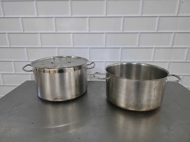 Rvs kookpan (2x) - afbeelding 1 van  4