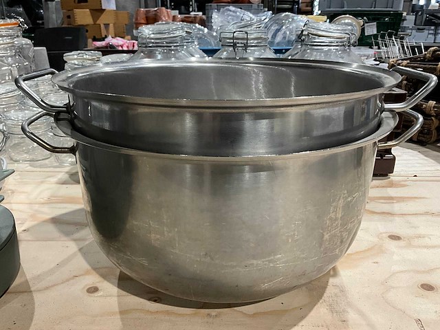 Rvs kookpan ø 39 cm (2x) - afbeelding 3 van  3