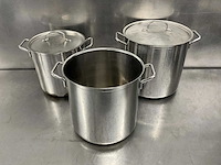 Rvs kookpan (3x) - afbeelding 1 van  3