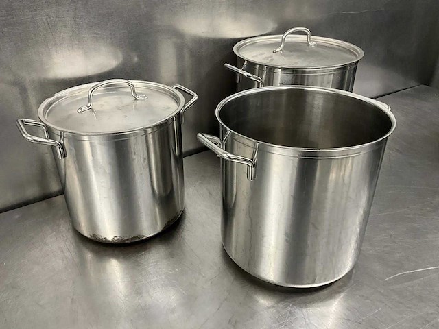 Rvs kookpan (3x) - afbeelding 3 van  3